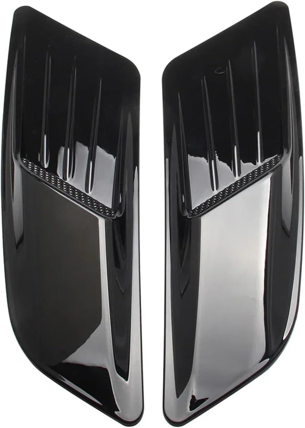 2 PCS Front Engine Hood Air Flow Intake Scoop Bonnet Vent Cover Trim Decoration Fit for Ford Mustang 2015-2023 Car Accessories(Black)