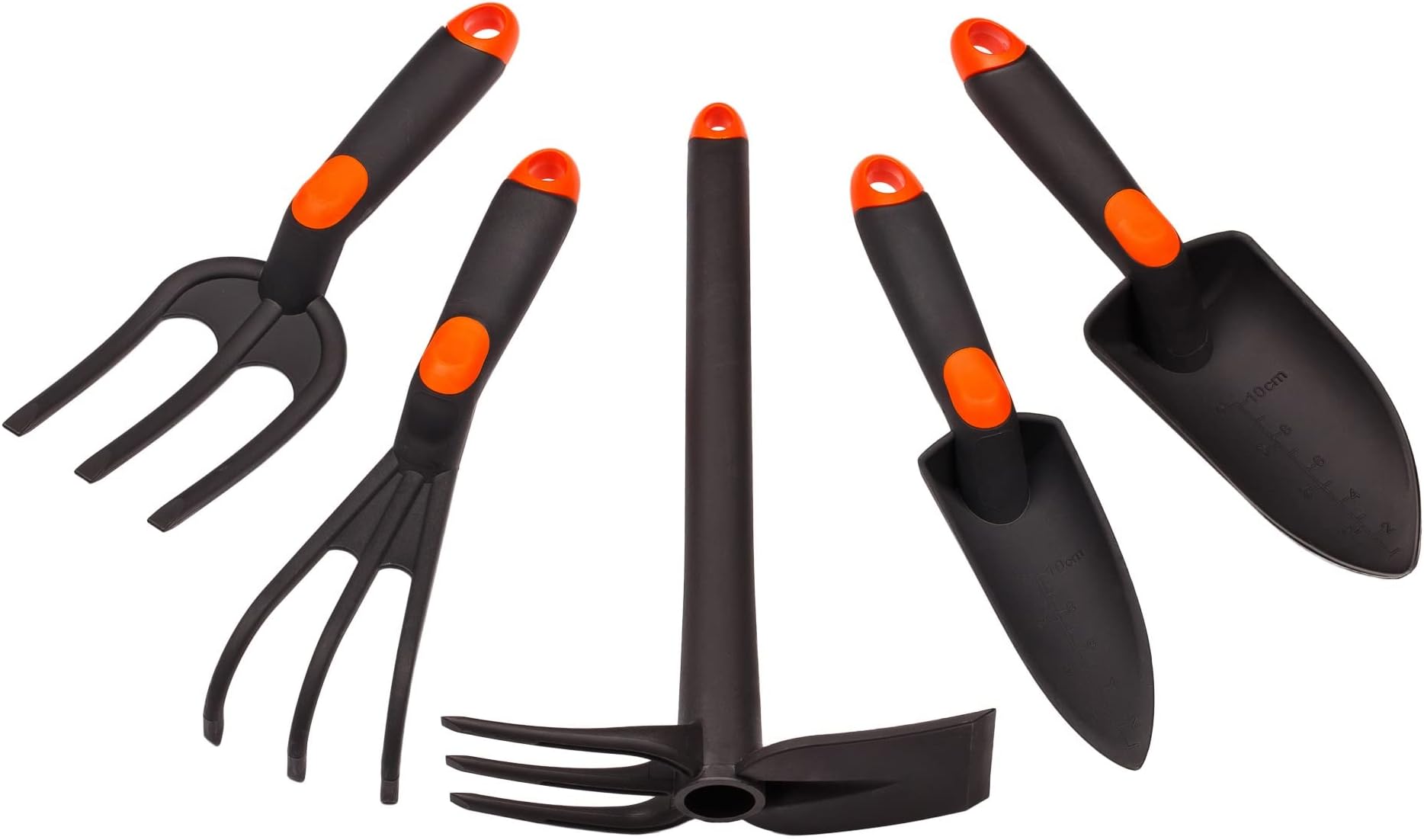 Mavendo Gartenwerkzeug Set 6-teilig - Gartengeräte Aus Stahl Mit Gummierten Griffen