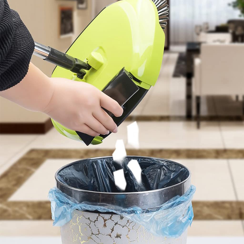 HYBEW Hand Push Sweeper, Manual Sweeper, Carpet Sweeper, Multifunction Manual Hand-Push Sweeping Machine, 360 Degree Rotating Floor Mop for Office Home Living Room