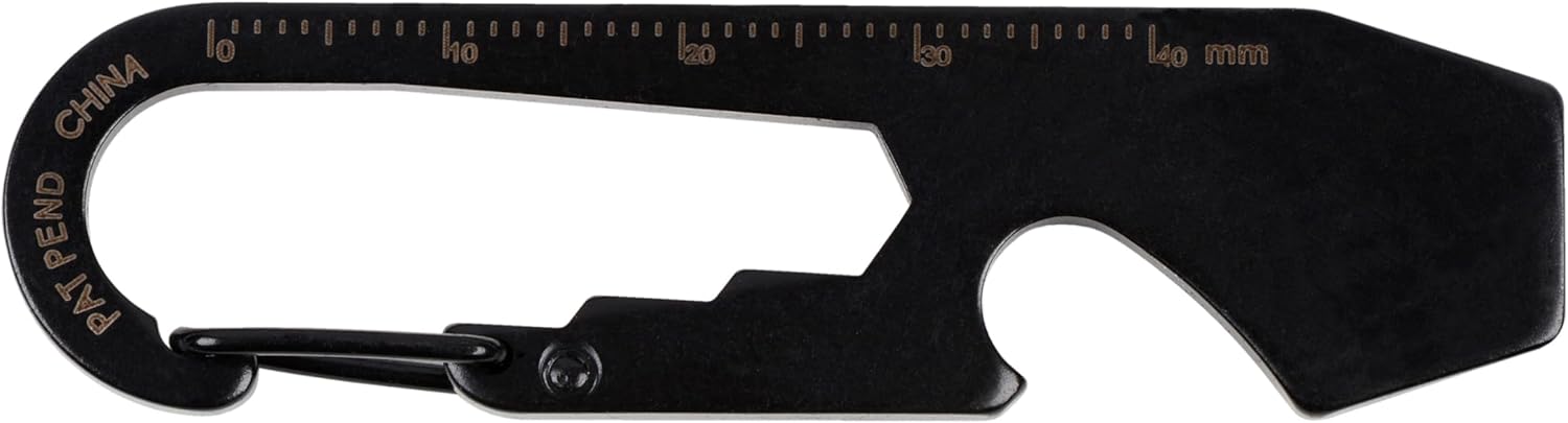 Nite Ize DoohicKey Key Tool - Everyday Multiuse Keychain - Stainless Steel 5-in-1 Tool - Pocket Gadget with Box Cutter, Bottle Opener, Screwdriver, Wrench & Ruler - Black, 3 Count (3 Pack)