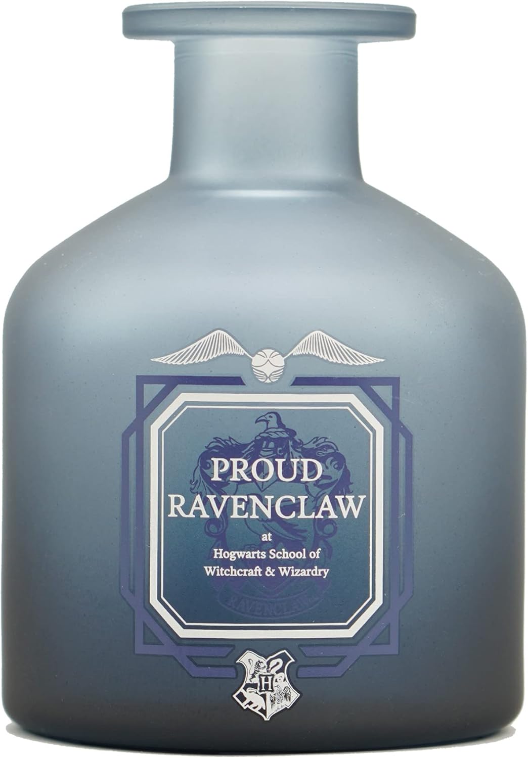 Half Moon Bay | Harry Potter Ravenclaw Flower Vase | Glass Vases for Flowers | Harry Potter Room Decor & Harry Potter Decor | Blue Vase for Flowers | Harry Potter Gifts for Girls | Ravenclaw Gifts