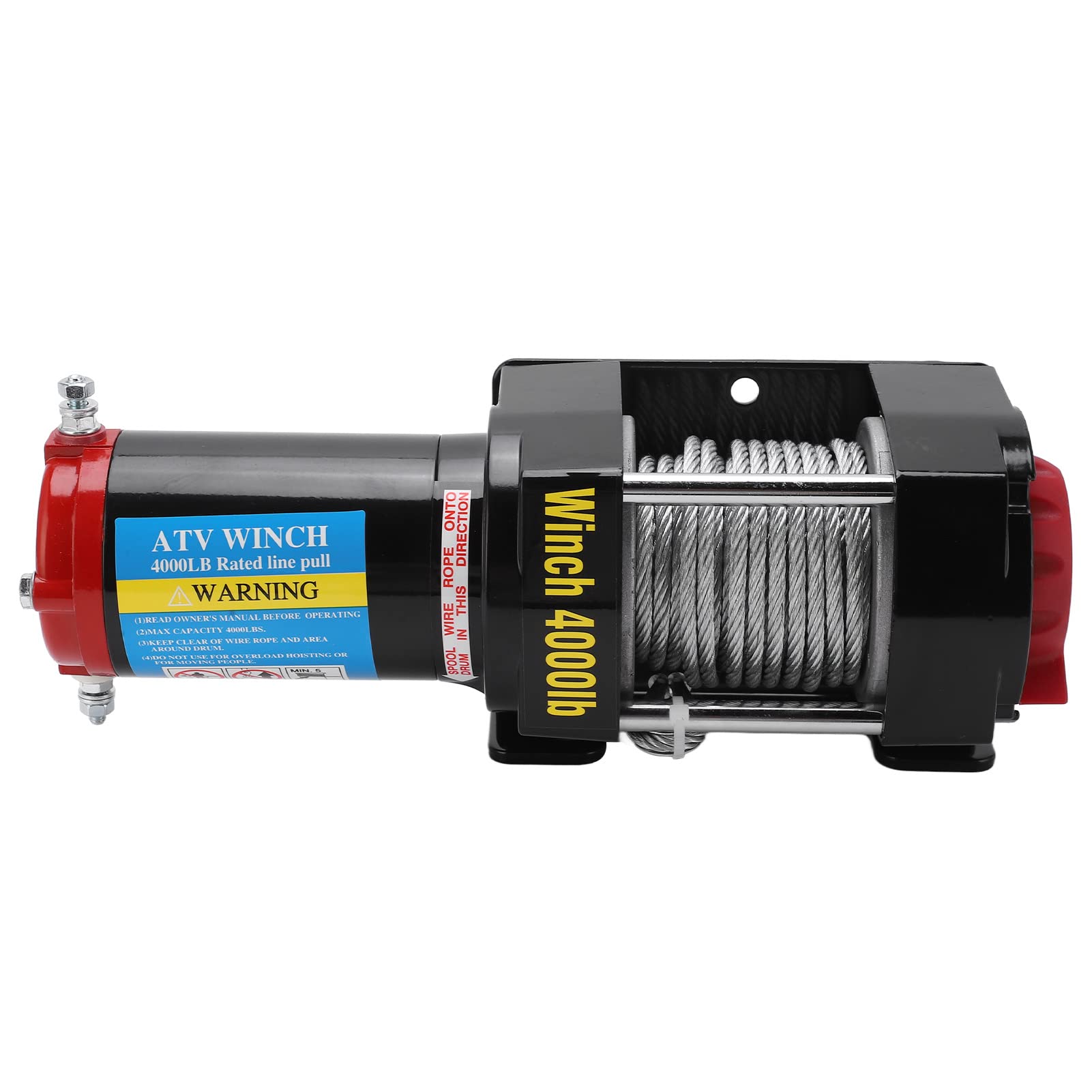 Kit de Cabrestante Eléctrico con Cable de 5.5 Mmx15m 4000 Lb 12 V Winch de Remolque de Control Remoto para ATV UTV Offroad