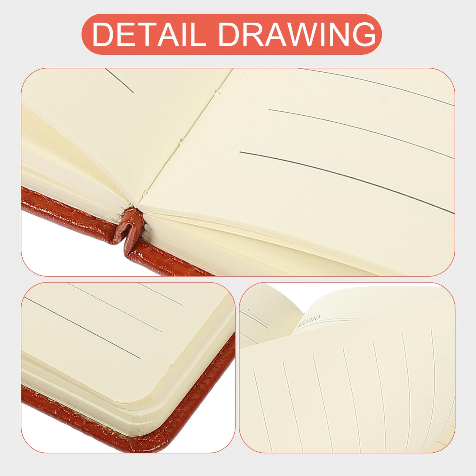 A4 Notizblock Braun 96 Blatt Papier für Büro und Journaling