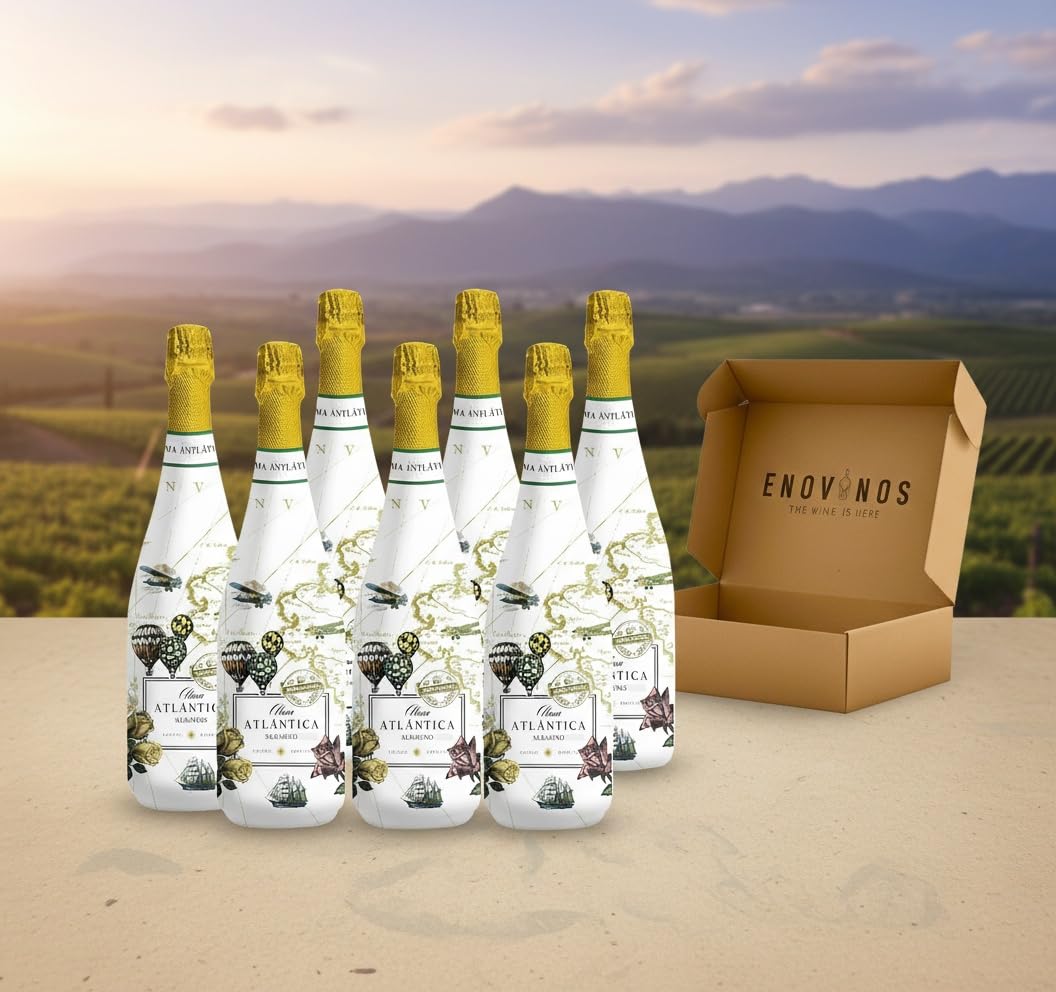 Alma Atlantica Vino Blanco Albariño y Godello Espumoso Rias Baixas Martin Codax - Envio 24 h - Caja Regalo vino 6 botellas - Mejor Seleccion ENOVINOS THE WINE BRAND