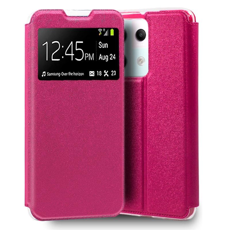 Flip Cover Case for Xiaomi Redmi Note 13 Pro 5G Smooth Pink
