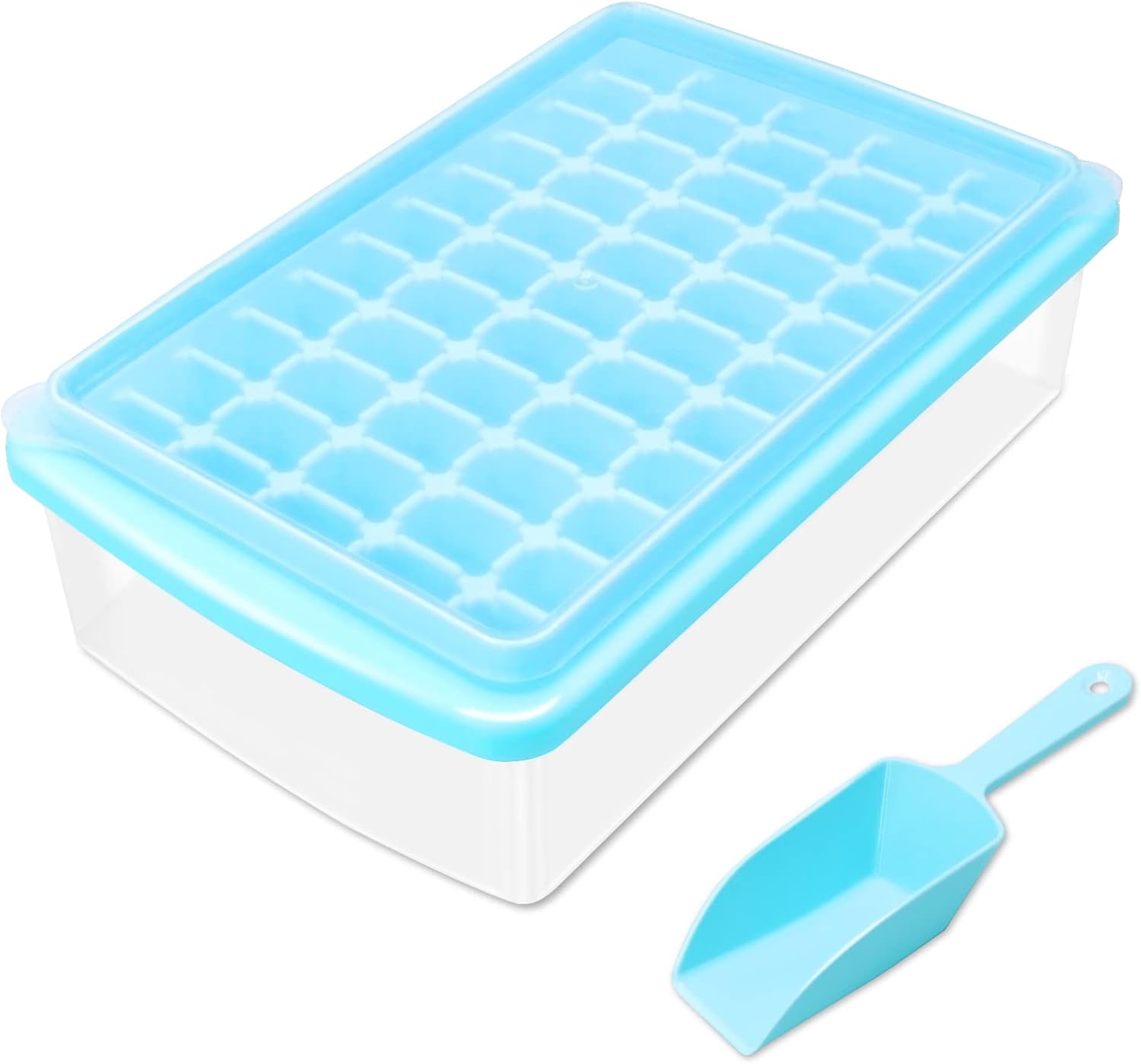 Ice Cube Tray with Lid and Bin, Ice Trays for Freezer with