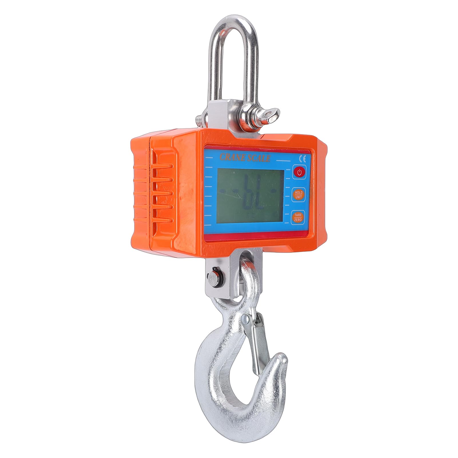 Luocute Digitale Kranwaage, 1000 Kg/2200 Lbs, Robuster Haken aus Aluminiumlegierung mit LCD-Hintergrundbeleuchtung und Einheitenwechsel, für die Industrielle Landwirtschaft, den Bau und (1000KG)