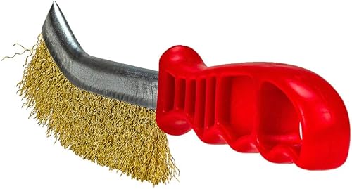 Miniatura 5 de Forney 70516 Cepillo de alambre de latón con mango de plástico (resistente al óxido y a la corrosión), 5 pulgadas