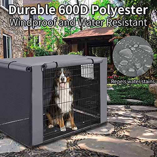 Large Dog Crate Cover - 36 Inch Durable Polyester Pet Crate Cover, Wire Dog Kennel Cover Universal Fit For Indoor Outdoor Protection #TOP3