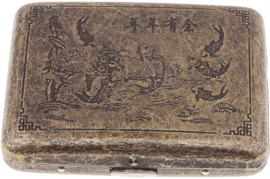 VELURA Men's Case Holder with Box for 20pcs Vintage Metal Box J|Cigar Boxes|1 Piece Case|Collectibles