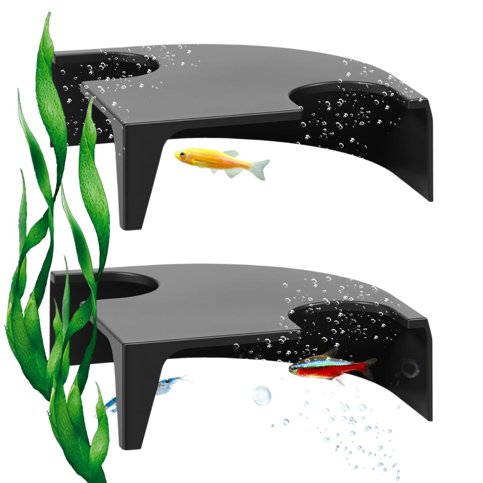 Cueva para peces pequeño esquinero Genérico pack de 2 piezas para acuario