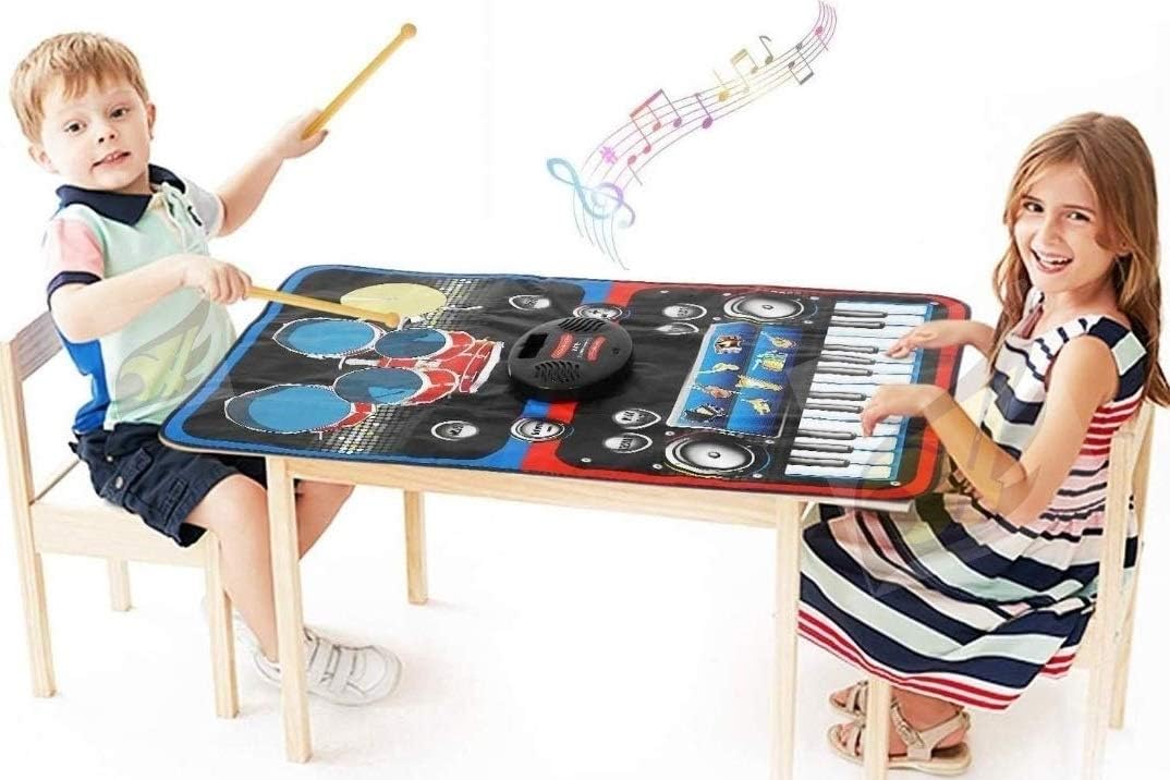 Famous Quality® 2-in-1 Musical Jam Playmate Toy for Kids Above 3 Years (Multi-Color)