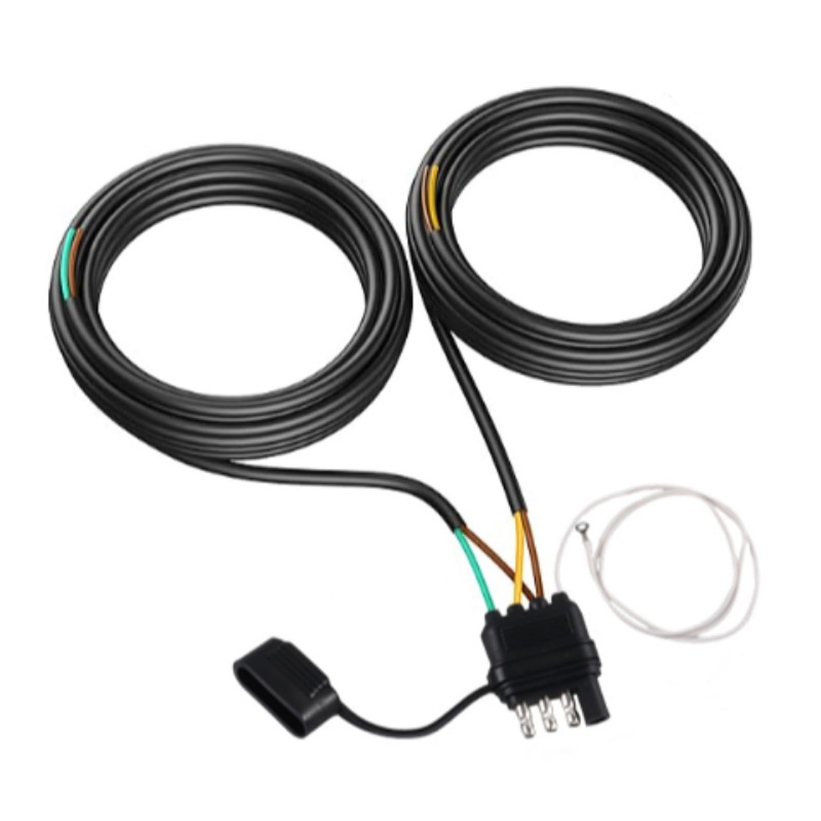 26 pies 4 vías 5 hilos remolque arnés conjunto con conector Y revestimiento de PVC para caballos marinos ATV remolque arnés de cableado