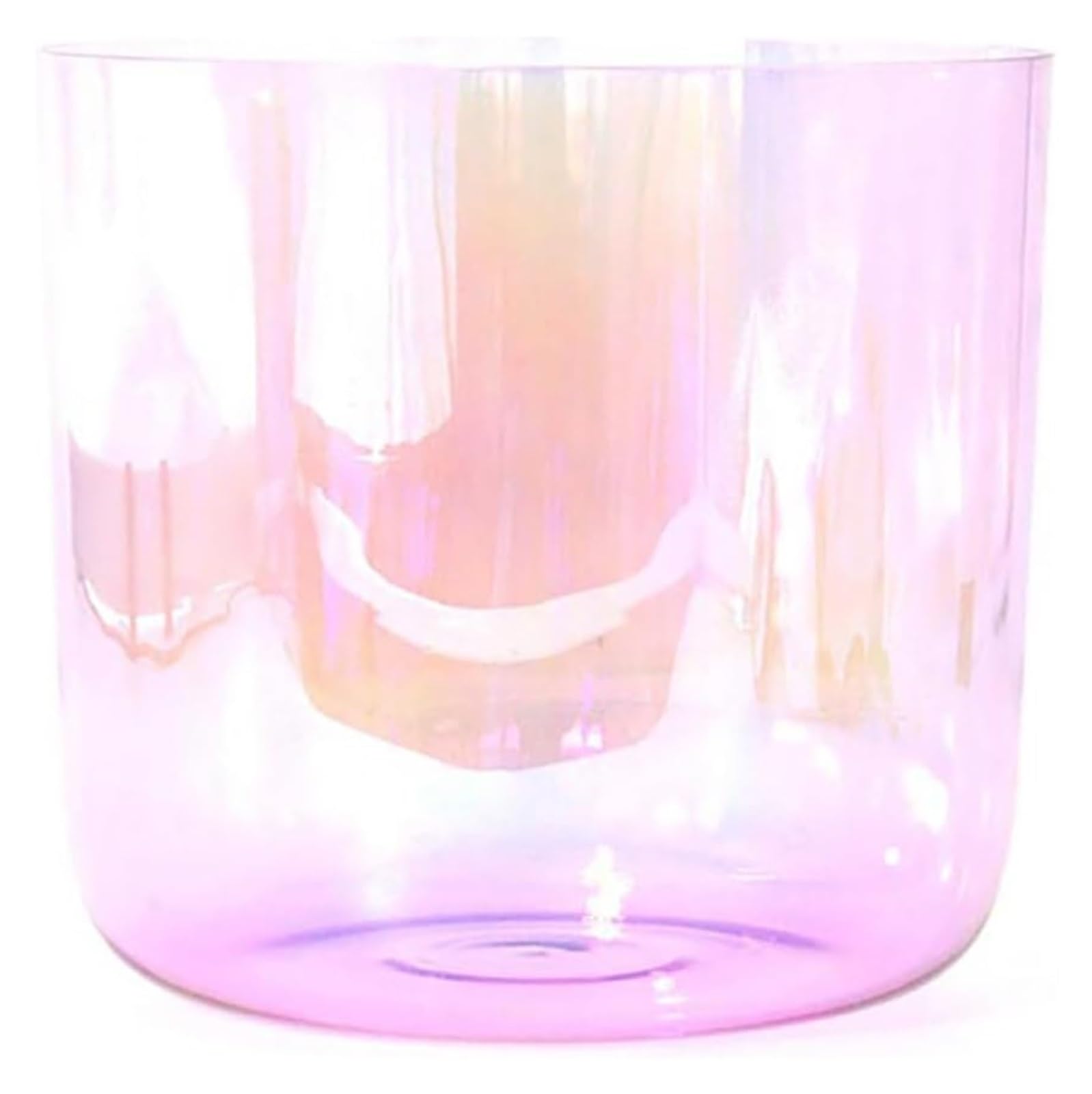 SBCGFY Crystal Singing Bowl, 6 Inch Quartz Clear Pink, 432Hz Cosmic Light Alchemy Bowl, With Mallet, O-Ring, For Yoga Meditation Sound Healing,A Note