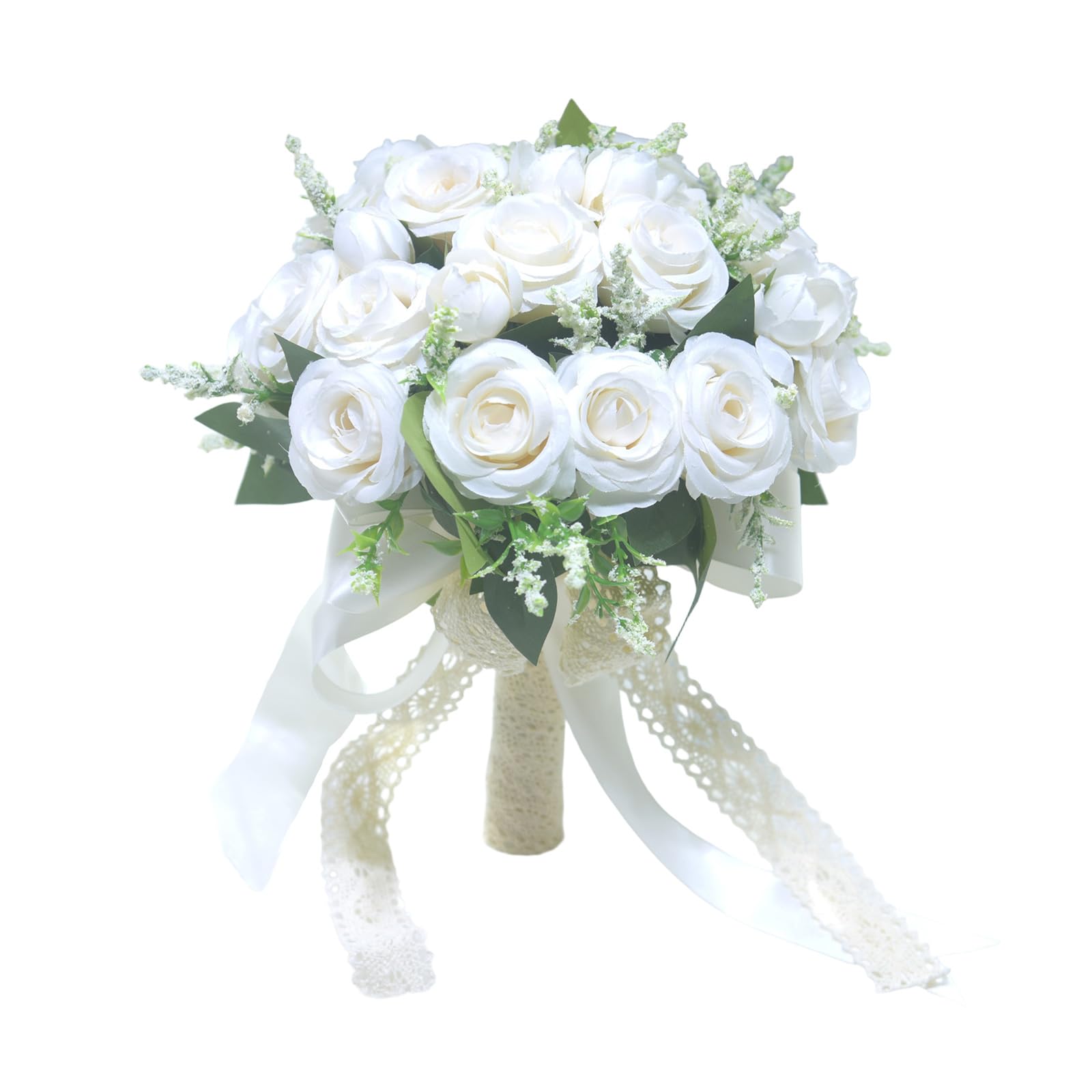 Msioytog Artificial Silk Flower Bridal Bouquet for Wedding Ceremony Realistic Flower Arrangement Bride Photography Accessories Artificial Wedding Bouquet