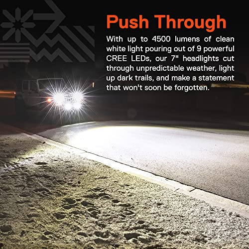 Image of TRUE MODS 7 Inch LED Headlights & Fog Lights for 2007-2018 Jeep Wrangler JK