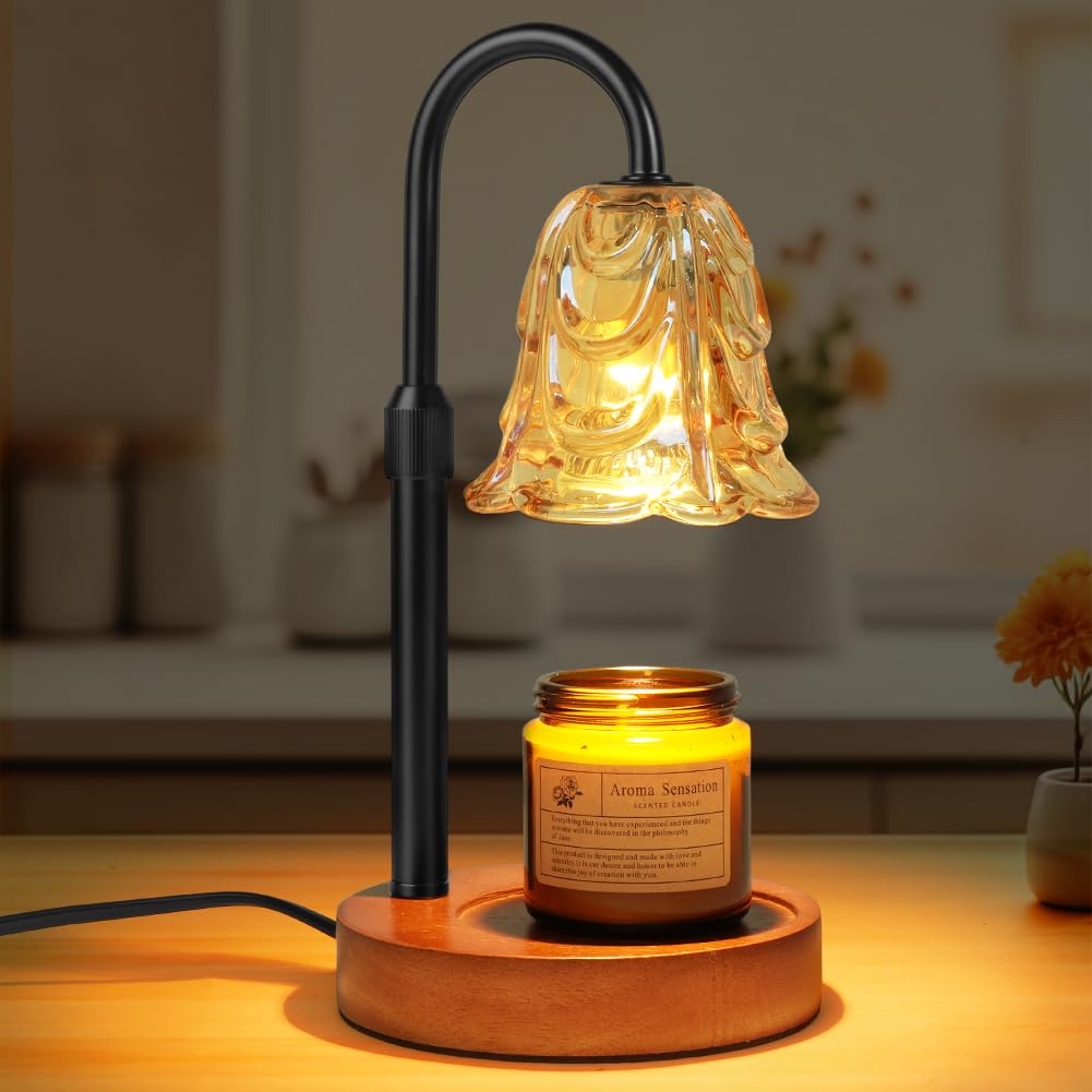 Vicloon Candle Warmer Lamp with Dimmer and Timer, Electric Heater for Scented Candles, 2 Bulbs - Christmas, Birthday, Valentines Gift