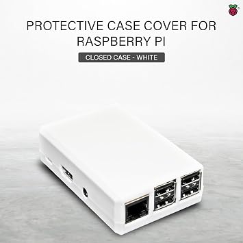 SB Components Closed Case for Raspberry Pi 3 B+, 3, 2B Protective Case Cover For Raspberry Pi - Great for XBMC users! (White)