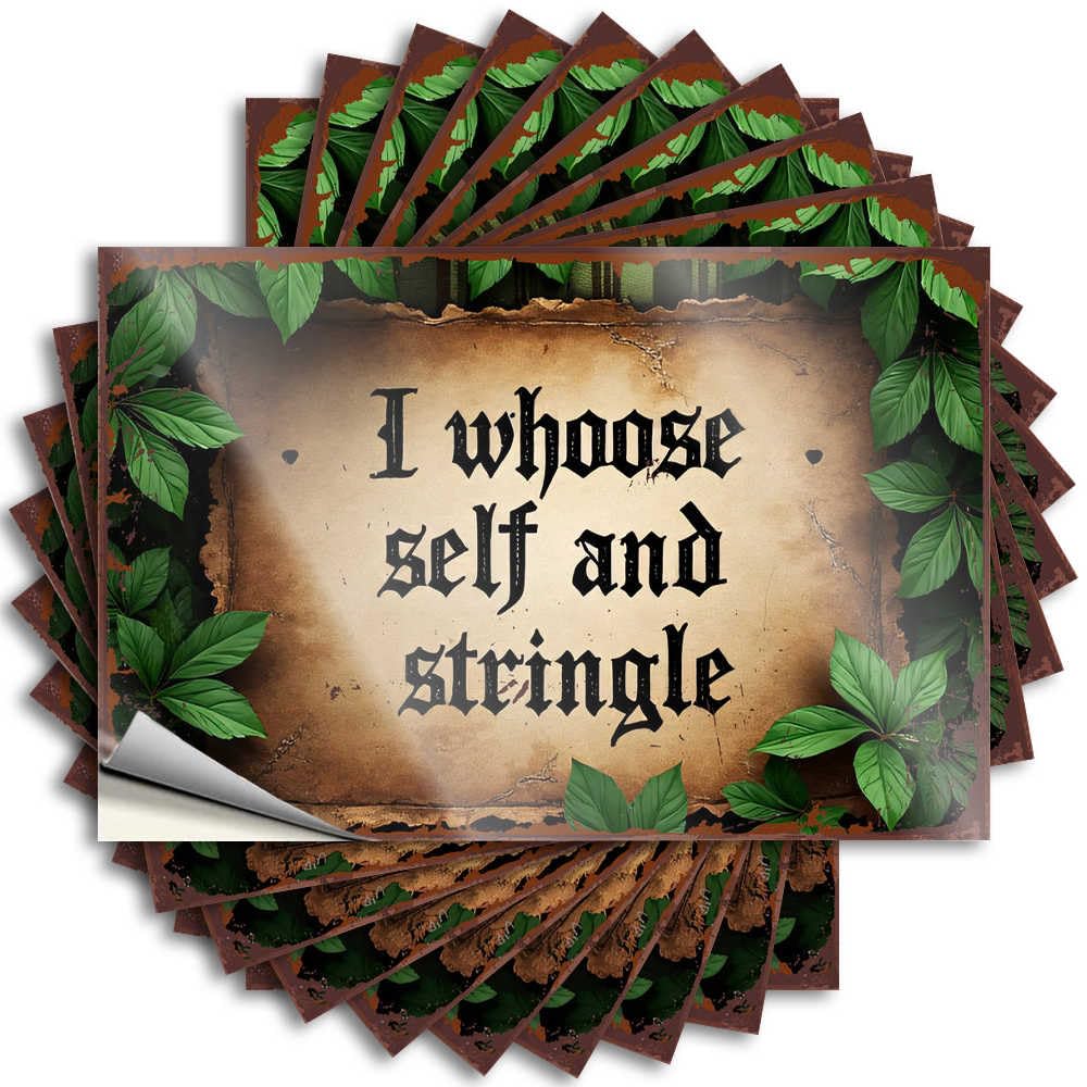 Decals Positive Decor for Bedroom Cover Jungle Adventure: Choose, Strangle, Survive! - No Residue Decals for Dry(8X12CM)