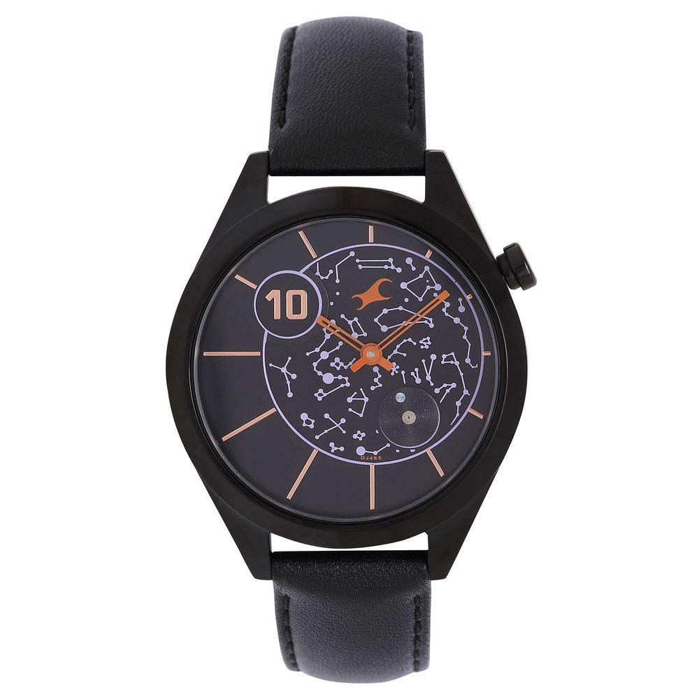 Fastrack Space Rover Quartz Analog Black Dial Leather Strap Watch for Girls-NN6193NL01 (B07YSLS4D3) Amazon Price History, Amazon Price Tracker
