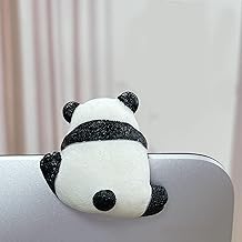 Computer Monitor Decor Figurines, Computer Monitor Decor, Car Dashboard Decorations 6 PCS Cute Critters (2*Panda)