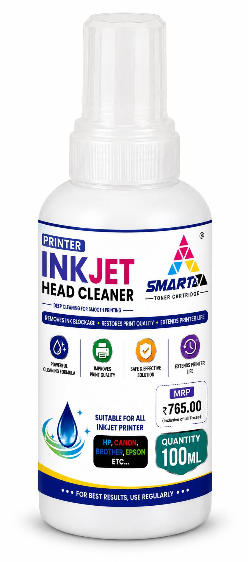 Printer Inkjet Head Cleaner, 100 ml Bottle | Deep Cleaning Formula, Removes Ink Blockage, Restores Print Quality, Extends Printer Life, For HP, Canon, Brother, Epson-image-22