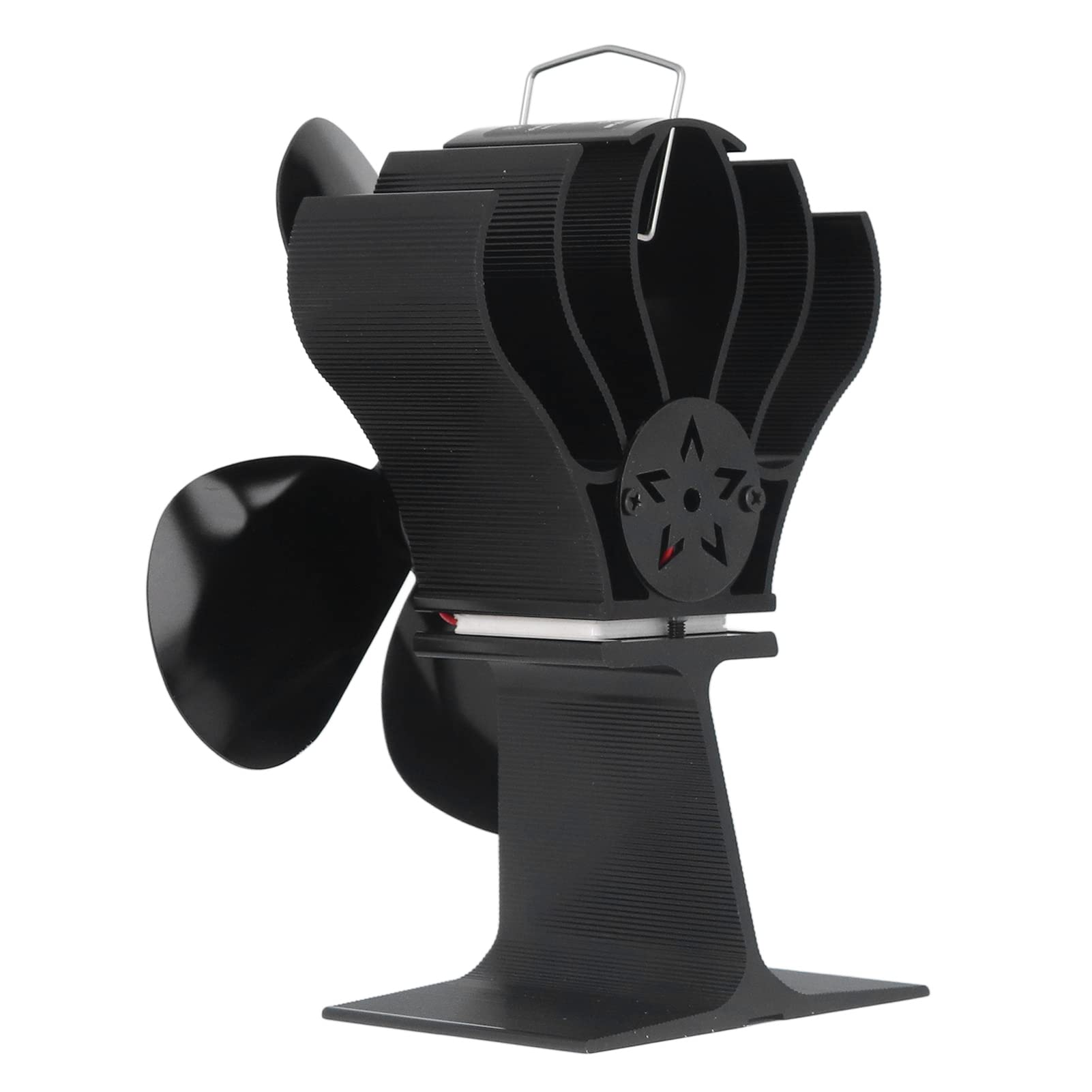 Zerodis Ventilatore per Stufa a Legna, Ventilatore Termoelettrico a 4 Pale 160-220 CFM Funzionamento Silenzioso Tecnologia Migliorata Ecologico Non Elettrico per Stufe a Legna Pellet e a