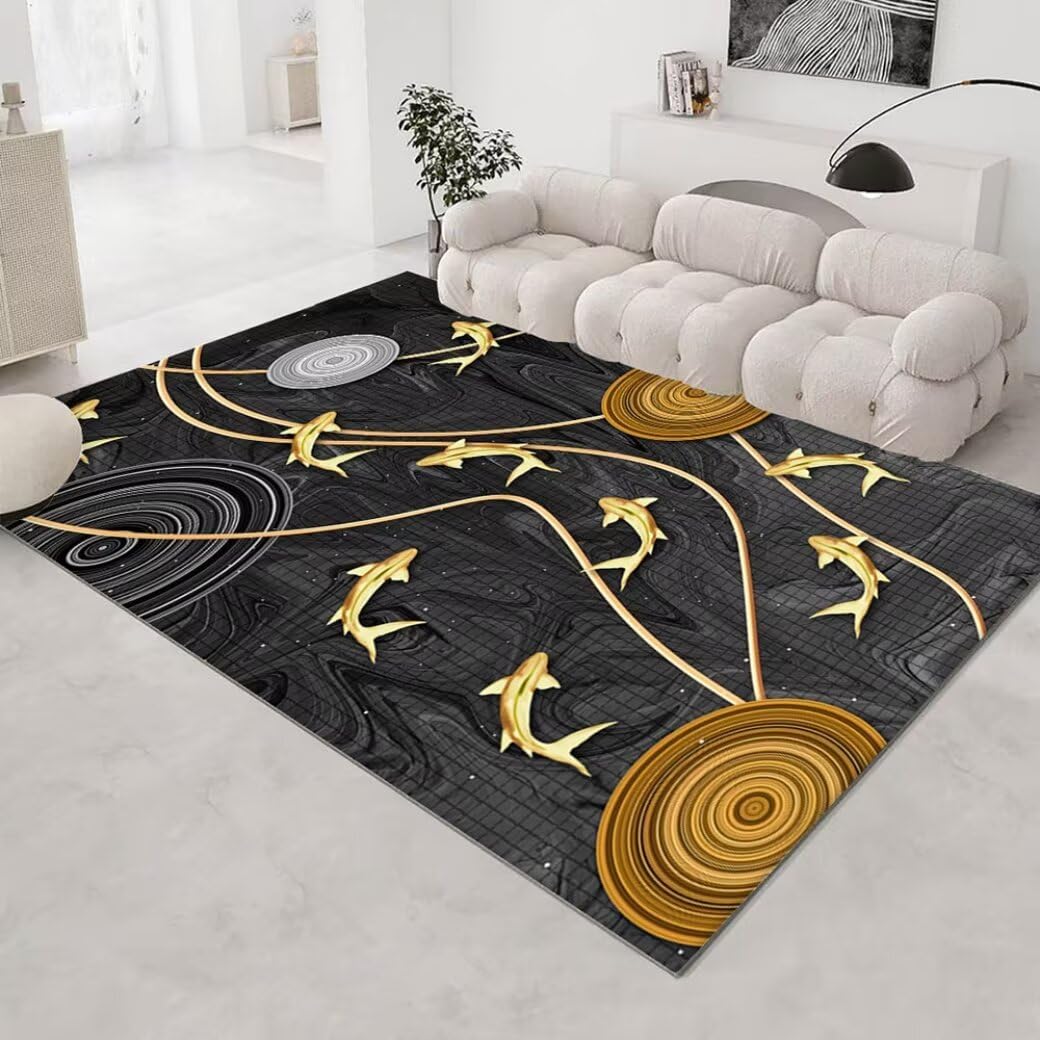 Tapis lavable en machine jaune pour éliminer les taches du salon