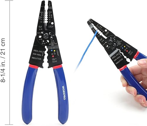 Miniatura 7 de WORKPRO Terminales de crimpado de 582 piezas, conectores de cable, tubo termorretráctil, kit de reparación eléctrica con cortador de alambre
