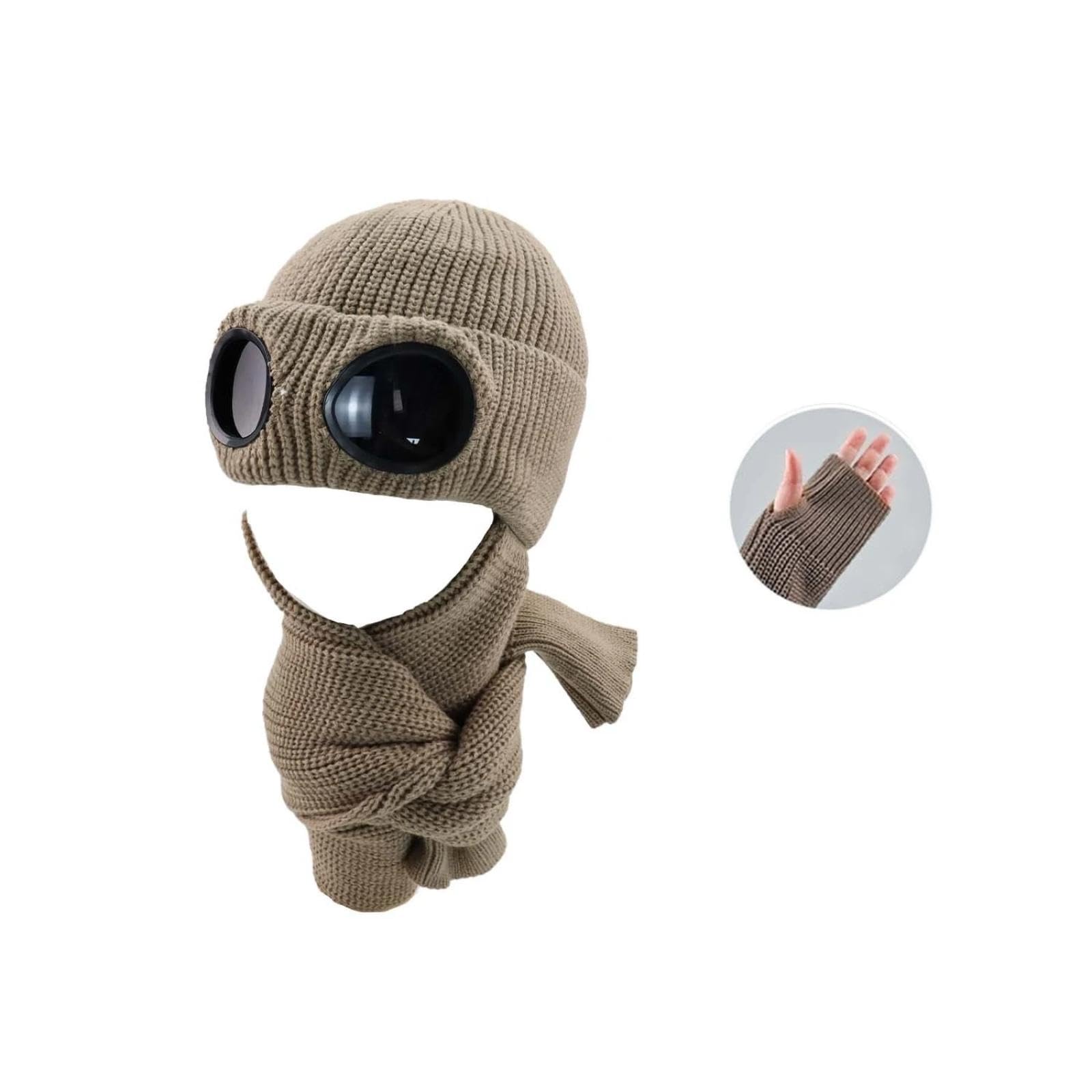 Czapki Czapki Skullies Czapki Czapka Zimowa Moda Wiatroszczelna Ciepła Okulary Przeciwsłoneczne Dzianinowa Czapka Szalik Rękawiczki Jumpie Czapka Pogrubiona Bomberka Bawełniana Czapka Samochodowa