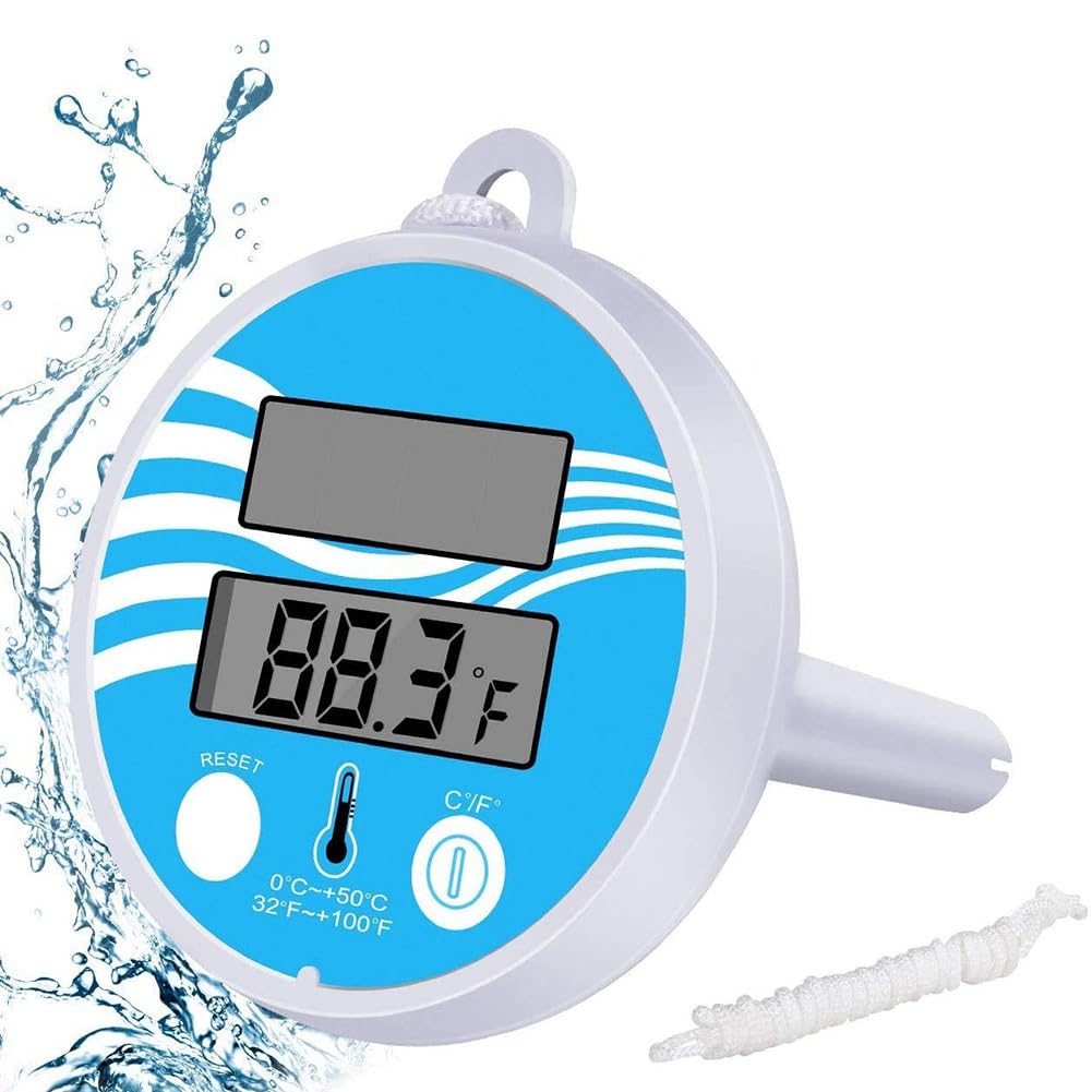Ctrlzs Floating Pool Thermometer, Swimming Pool Thermometer, Solar Swimming Water Thermometer