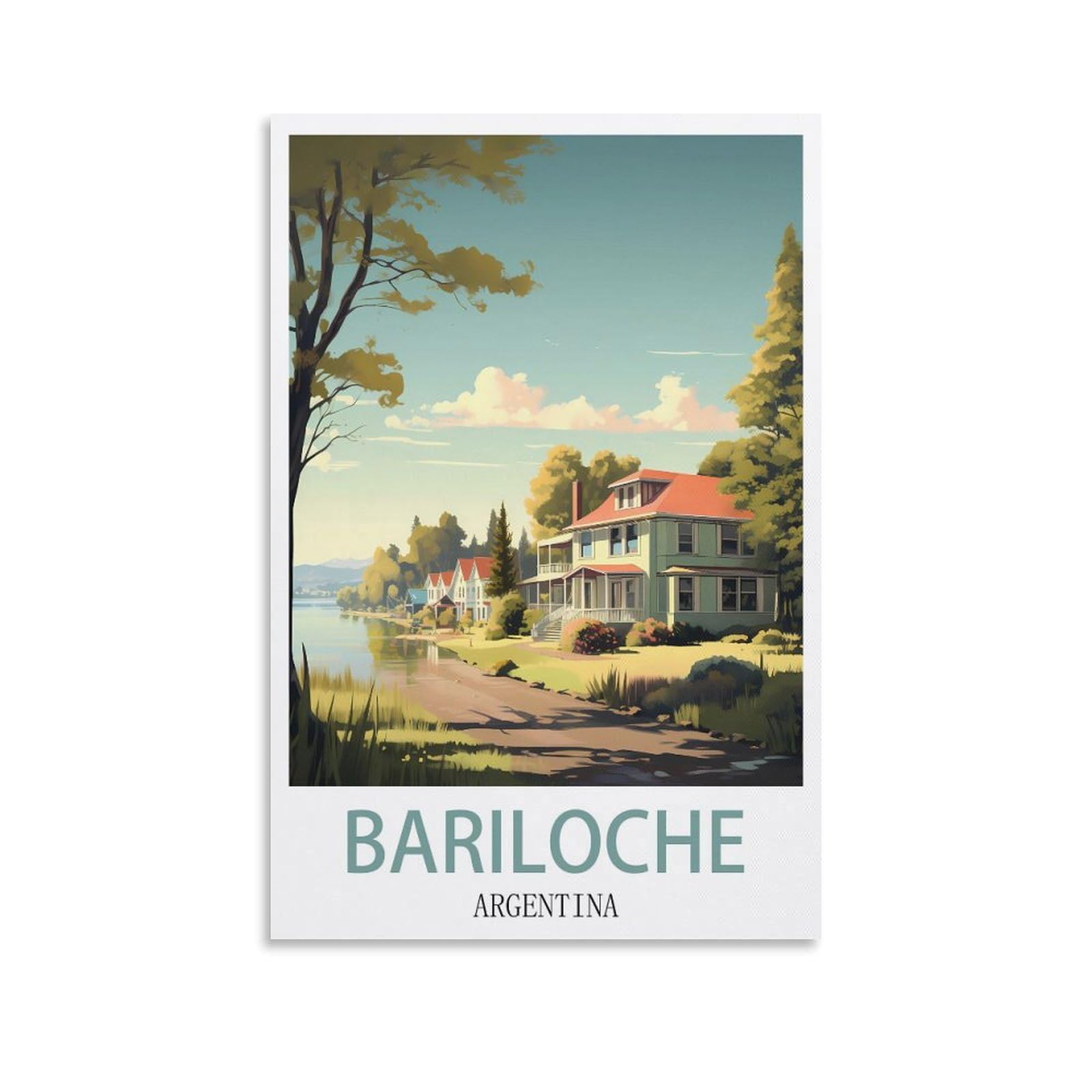 Tin Signs Retro,Bariloche Argentinas,Wall Art Decorative Plaque Decor for Home Livingroom Bedroom Cafes Coffee Bars Decoration Gifts 30x40cm