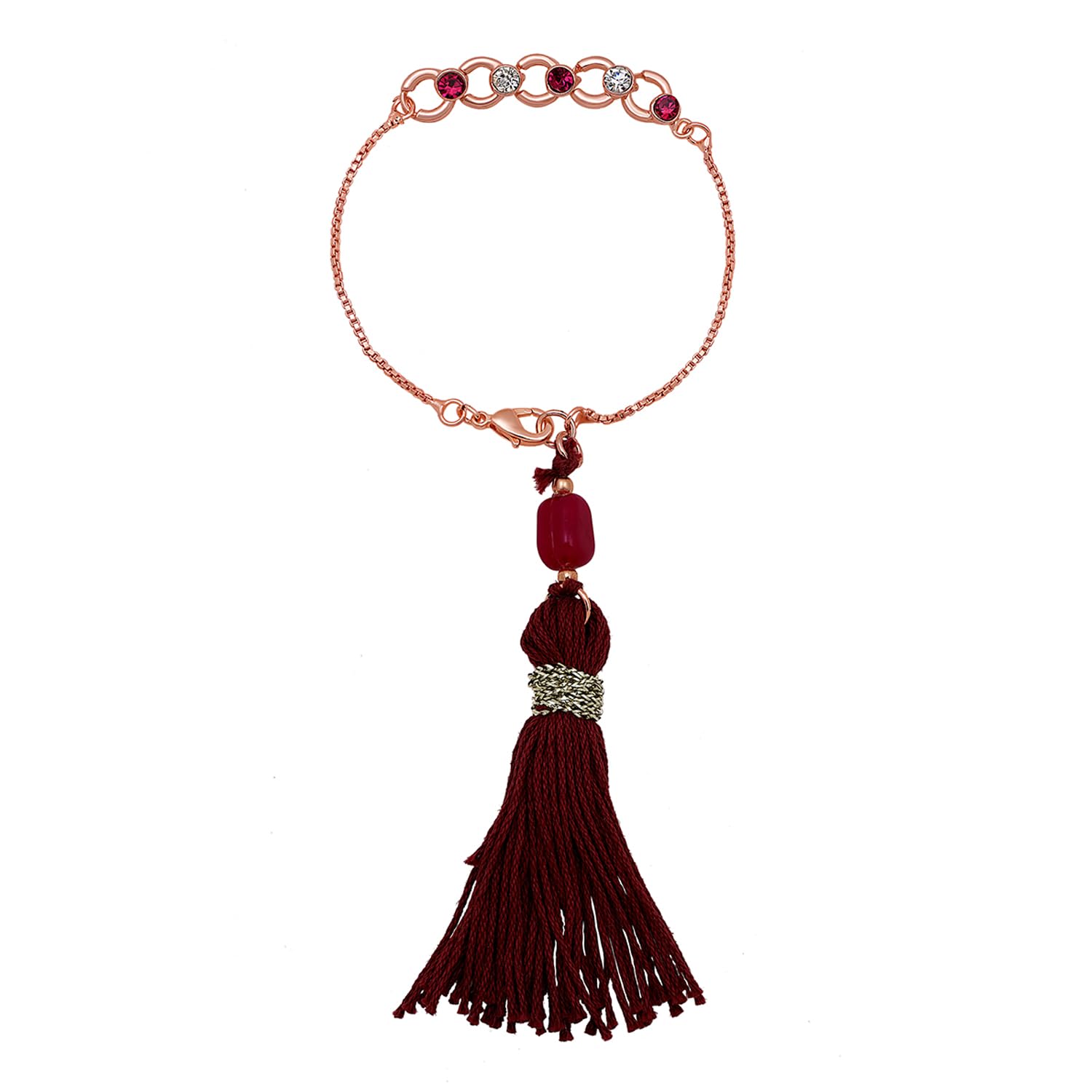 Mahi Rose Gold Plated Pink and White Crystals Lumba Rakhi for Bhabhi (RAL1100713ZPin) (B0C9JNG1W2) Amazon Price History, Amazon Price Tracker