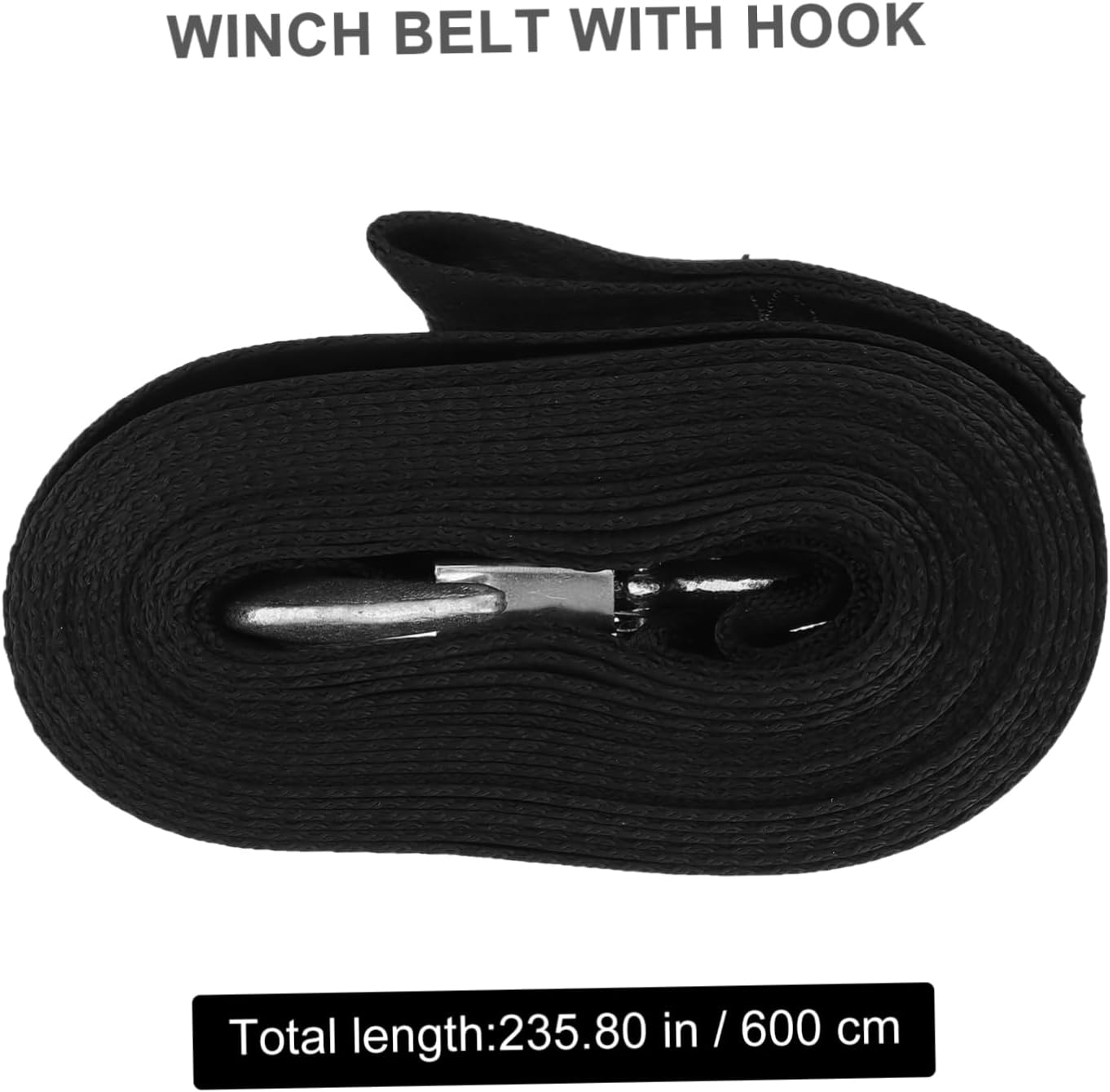 Unomor Manual Winch Strap Sturdy Polyester Winch Rope Hook Boat Straps Trailer Tie Down