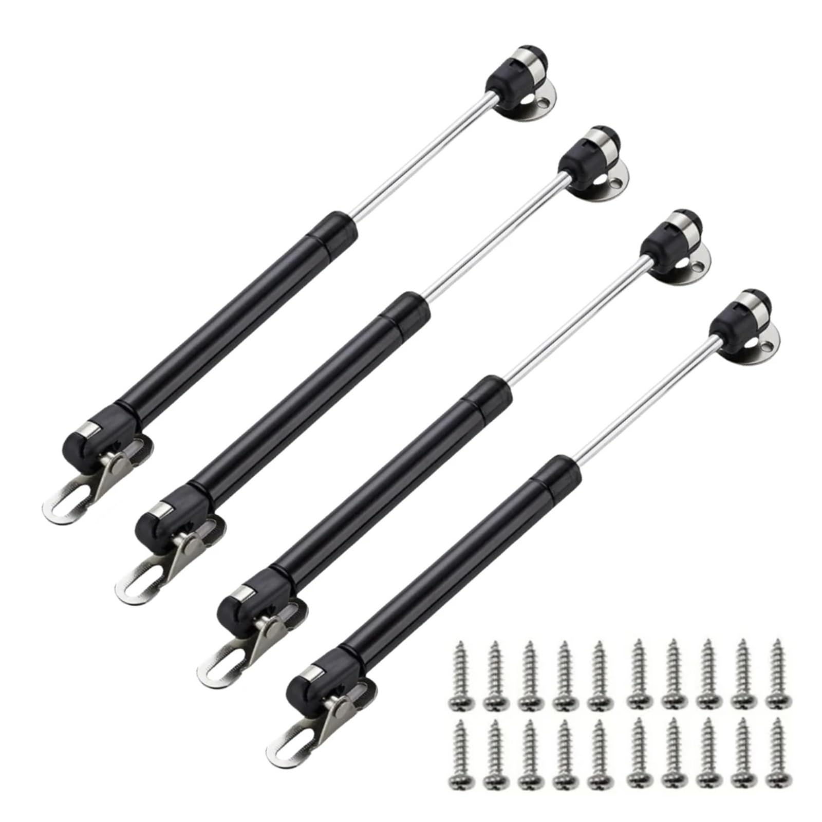 4pcs 12Inch Copper Force Cabinet Door Lift Support Gas Strut Hydraulic Spring Hinge Kitchen Cupboard Furniture Hardware for Furniture(Black,15KG 150N)