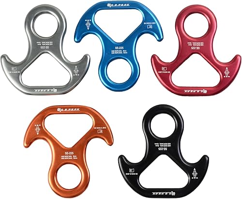 Miniatura 5 de 30kN35kN40kN Rescate Figura 8 Descender Engranaje de escalada Equipo de descenso Dispositivo de rappeling de placa de aparejo para escalada en