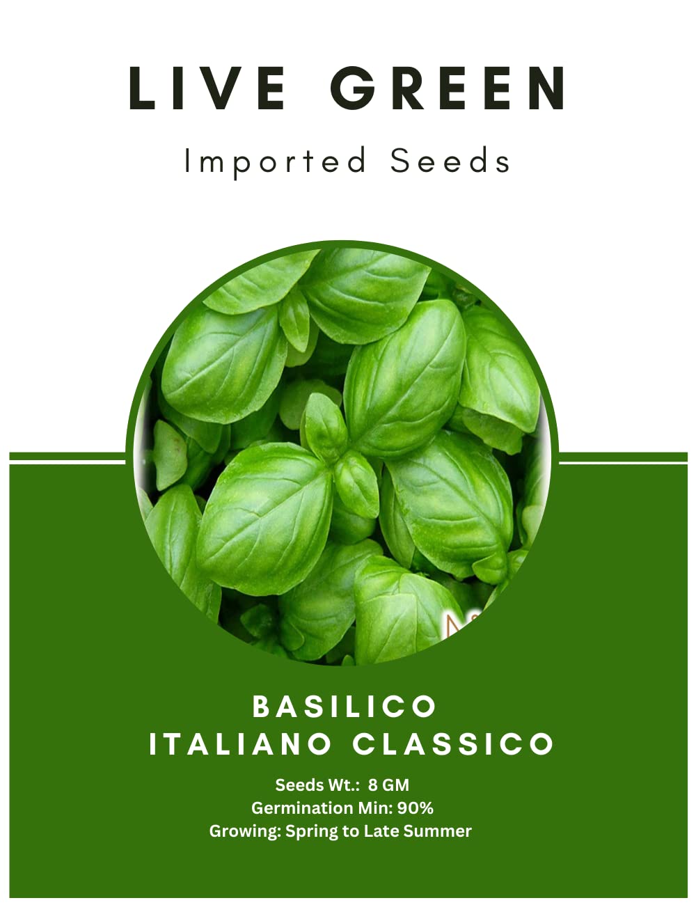 Live Green Imported Seeds - Basilico Italiano Classico Sweet Basil Exotic Herb Seeds for Planting - Pack of 8gm Seeds (B0BRKCLWCQ) Amazon Price History, Amazon Price Tracker