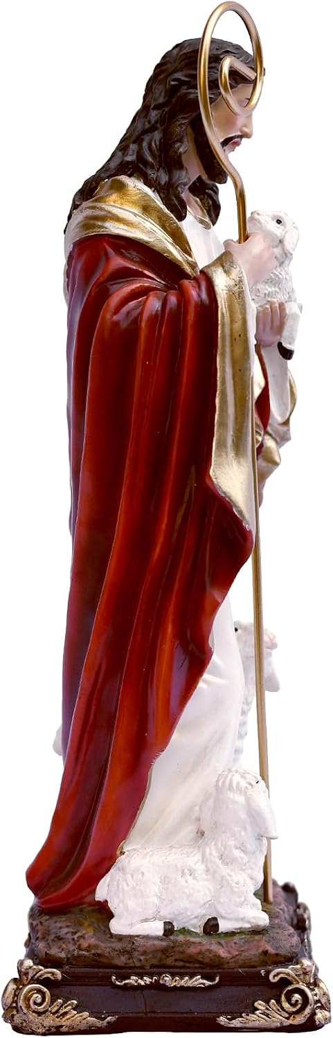 Hi-Line Gift Ltd. 12in Good Shepherd Figure Statue Religious Decor