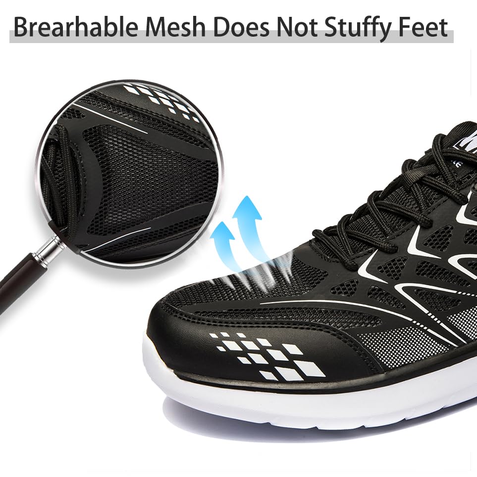 Men's Slip On Walking Shoes Mesh Tennis Shoe Non Slip Running Shoes Gym Workout Lightweight Breathable Sneakers2