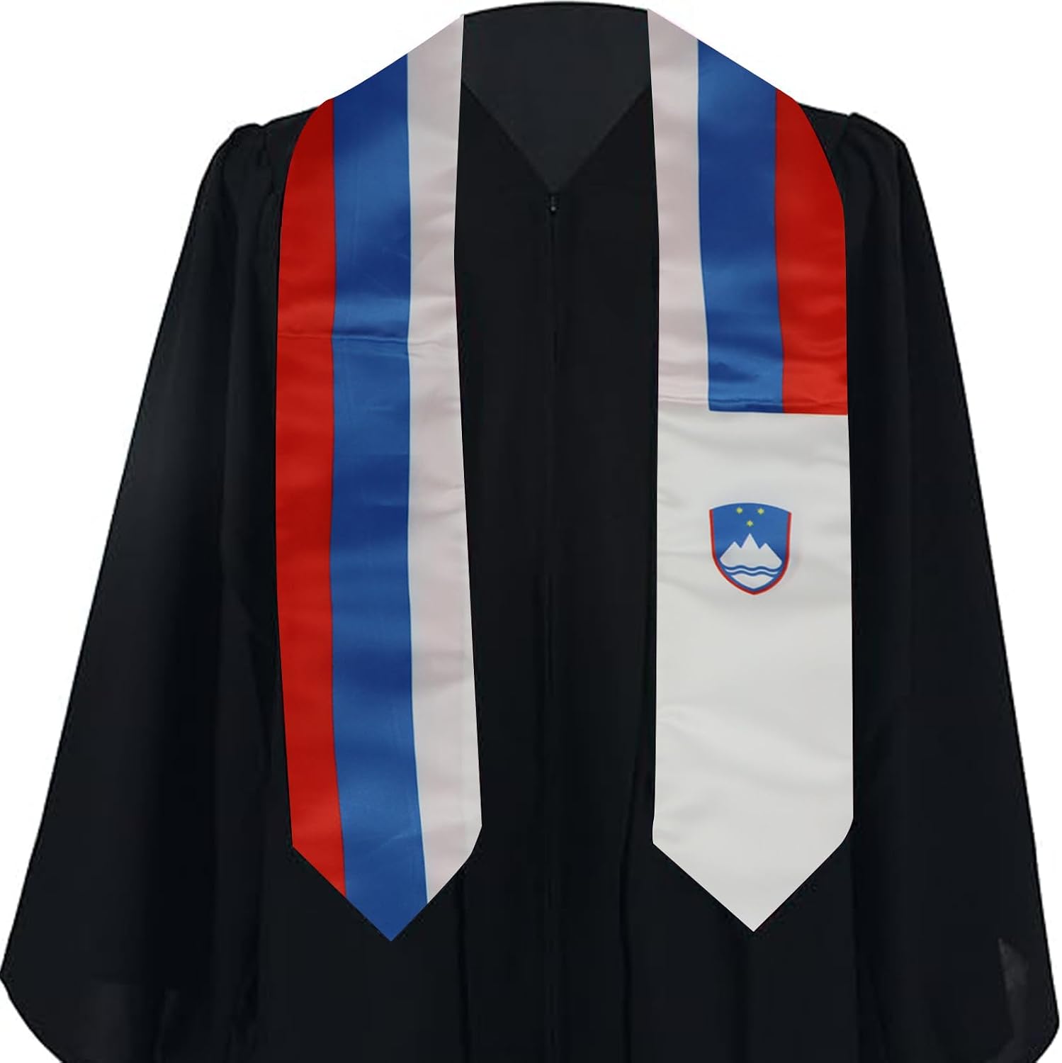 Slovenia Flag Graduation Stole Sash for Study Aboard International Students Abroad Adult Unisex- Cool Graduation Shawl Sash Stole Wraps Scraf