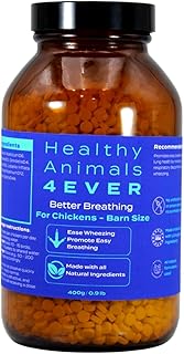 HA4E - Chicken Respiratory Support Supplement - Effective Breathing Aid for Chickens - Highly Effective Homeopathic Formula - Pellets, Barn Size (Extra Large)
