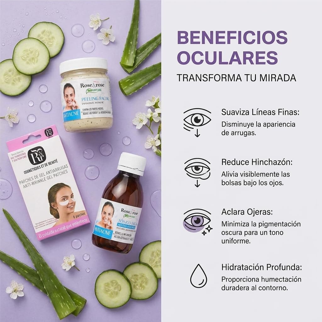 Rose & Rose | Intensywny zestaw toniczny + żel + peeling | pełna pielęgnacja twarzy, oczyszczanie, regeneracja i nawilżenie | dla bardziej równomiernej i promiennej skóry