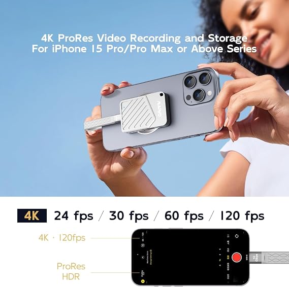 MAIWO Magnetic 2230 2242 M.2 NVMe SSD Enclosure USB3.2 GEN2, External Solid State Drive Reader Case for iPhone 17 16 15 Pro Max MacBook Pro, Aluminum, Support 4K ProRes Video Record