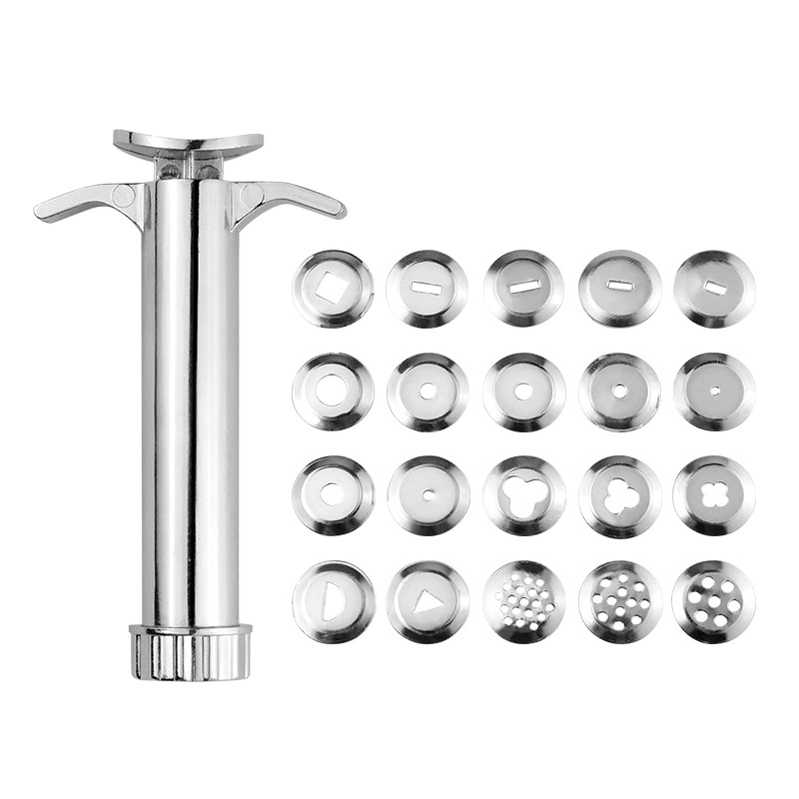 Kalttoy Clay Extruder Tool Includes 20 Tip Clay Cutter Tool for Sugar Extruder Cutter Decorating for Cake Fondant Handheld Sculpture
