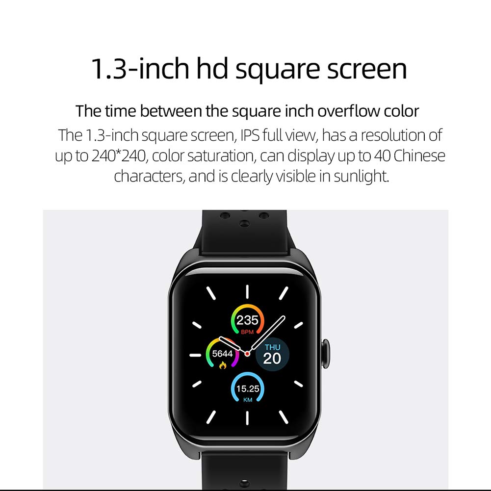 HUYA Reloj Pulsera Inteligente Rastreador De Actividad A Prueba De Agua Monitor De Ritmo CardíAco Rastreador con Monitor De SueñO Reloj De Contador De Pasos De CaloríAs para NiñOs Mujeres Hombres