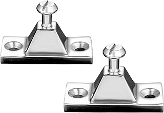 Pair of Marine Grade 316 Stainless Steel Side Mount Deck Hinge ，Pyramid-Shape Base for Bimini Tops Screws Hardware Fittings Marine Kayak Canoe Boat Cover Bimini Sprayhood Hardware Accessories