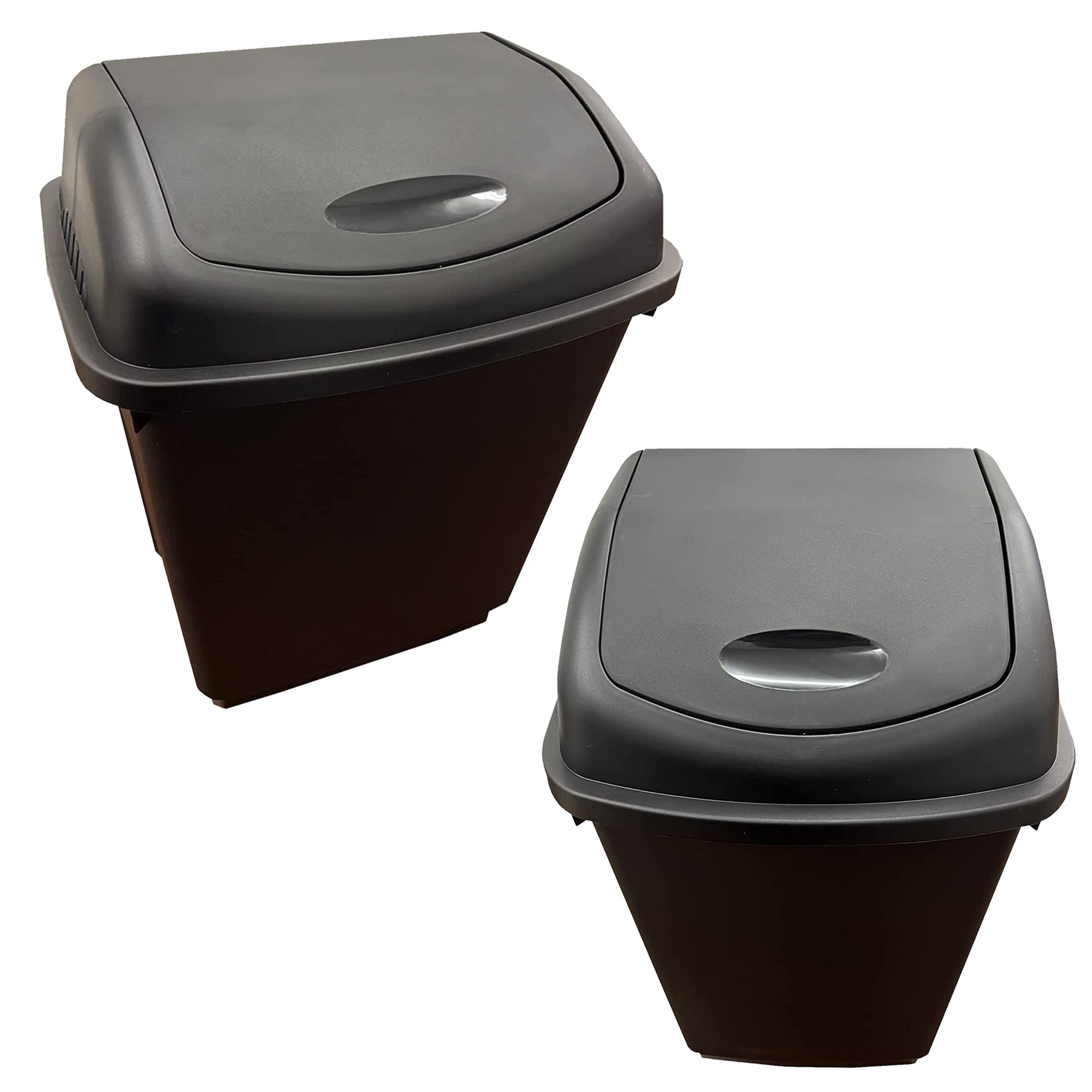 STAR SUPPLIES Home Kitchen Office Swing Bin 50 Litre Black