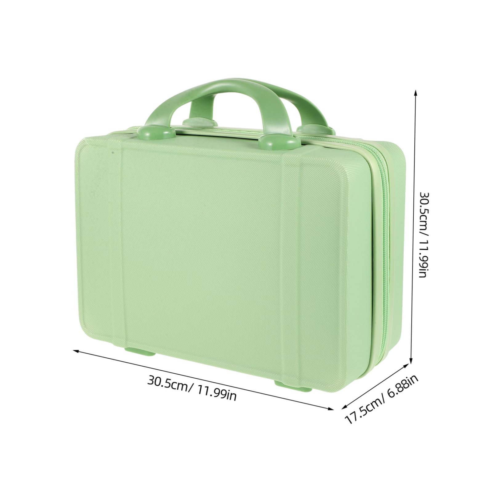 Mini Valise de Maquillage 14 Pouces en Abs, Vert, Portable