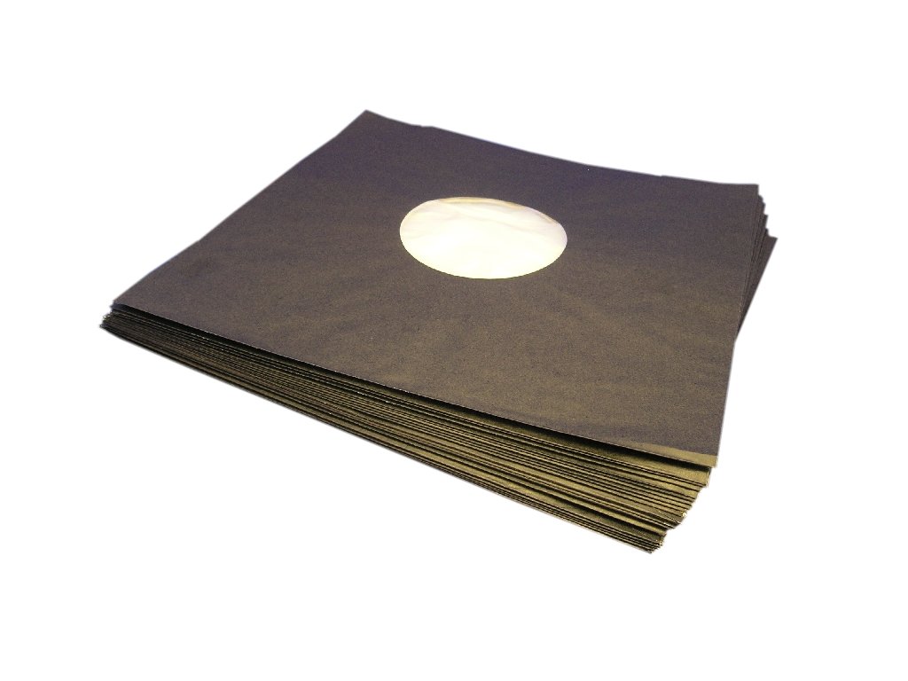 Protected LP Schallplatten Innenhüllen mit Fütterung Deluxe schwarz (100 Stück)