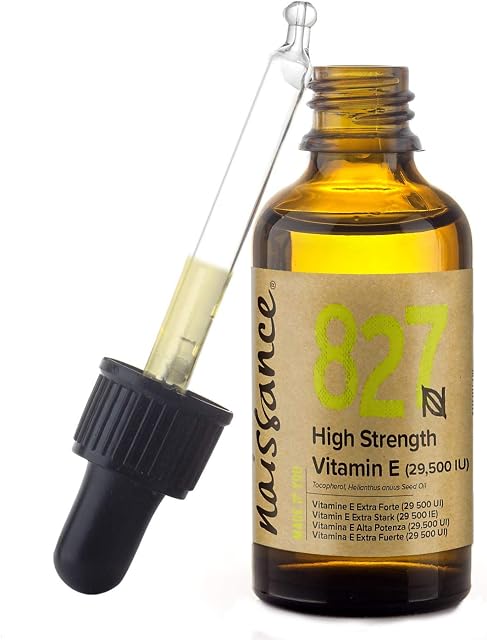 Naissance High Strength Pure Vitamin E oil 29,500 IU - 30ml - 100% Natural Antioxidant Plant-Based Vegan Liquid Drops